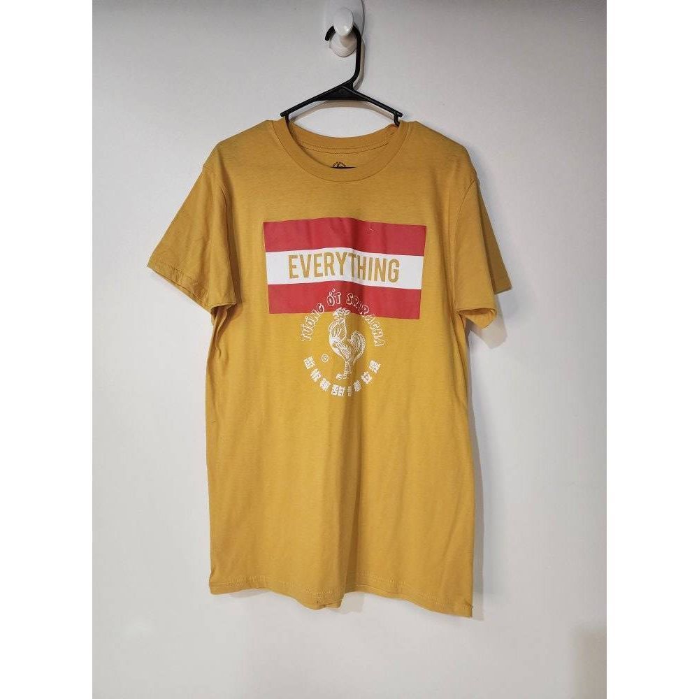 Sriracha medium yellow red authentic graphic tee